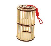 VILLFUL Cage Bambou pour Grillons Et Sauterelles Portable avec Porte Coulissante Pratique pour Élevage Et Observation Insectes pour Garçon Fille Et Activités Nature