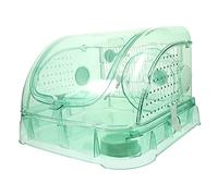VILLFUL Cage pour Hamster Transparent Boîte De Vie pour Petit Animal Conteneur Portable pour Hamster Et Rongeur Facile à Ranger Observer
