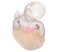 VILLFUL Cage Transport Oiseaux Transparente avec Perchoir Amovible Légère et Facile à Nettoyer Cage Voyage Portable pour Petits Perroquets et Perruches