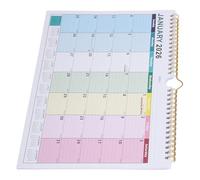 VILLFUL Calendrier Mural Suspendu Papier 18 Mois 2026-2027 Jours Fériés Internationaux Grand Calendrier Mural Mensuel d'Organisation pour Maison et Bureau Format A4 Multi-Usage Scolaire