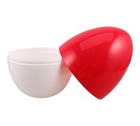 VILLFUL Capsule Géante Transparente DIY Coquille Œuf Vide à Remplir Boîte Cadeau Créative pour Fêtes de Pâques Anniversaires Mariages Couleurs Blanc et Rouge