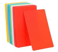 VILLFUL Cartes Plastiques Vierges Imprimables 72 Pcs Multicolores 8,6 X 5,3 Cm pour Imprimantes Jet D'encre et Laser Étiquettes Porte-clés, Badges D'identification Étanches et