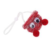 VILLFUL Chapeau Tricot Rouge pour Petit Animal avec Sangle Élastique Réglable Accessoire pour Hamsters Cochons et Lézards pour Décorations et Costumes de Fête