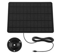 VILLFUL Chargeur Solaire 20W Panneau Monocristallin Mural Avec Supports Et Ancrages Pour Pompes Solaires