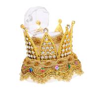 VILLFUL Coffret Couronne pour Mariage Coffrets De Luxe avec Motif Couronne Élégant Étui De Rangement pour Bijoux