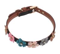 VILLFUL Collier à Fleurs Ajustable pour Petit Chien 1,3 X 42 Cm, Laisse Fleurie Légère et Confortable, Collier Décoratif Floral pour Chiots, pour Promenades et Occasions Spéciales
