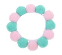 VILLFUL Collier Peluche pour Animaux de Compagnie avec Design Cartoon Accessoire Adorable pour Chiens et Collier Vert et Rose XS pour