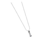 VILLFUL Collier Urne Cendres Inoxydable avec Pendentif Parfum Forme de Sablier Transparent Livré avec Entonnoir Souvenir pour Famille et Amis Conserve Cendres Mémoriales