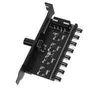 VILLFUL Contrôleur de Ventilateur PC de Vitesse Silencieux pour Refroidissement Optimisé Hub de Ventilation avec à Bouton Adaptateur pour Amélioration de Système de Refroidissement