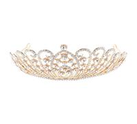 VILLFUL Couronne de Mariage pour Femmes, Style Baroque Délicat en Alliage Léger et Structure Solide, pour Performance Scénique ou Cosplay