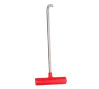 VILLFUL Crochet de Levage pour Plaque D'égout en Acier Inoxydable 28 Cm X 10 Mm avec Poignée Antidérapante en Pvc, Lève-couvercle Polyvalent pour Regards D'égout et Caniveaux, Outil