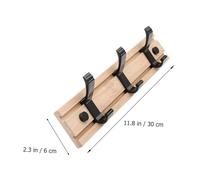 VILLFUL Crochets Muraux Bambou Naturel Porte-manteaux Modernes pour Vêtements et Chapeaux Jeu de Crochets pour Chambre et Entrée