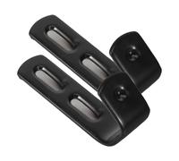 VILLFUL Crochets Robustes en J pour Échelle de Lit Lot de 2 en Métal Fixation par Vis pour Lits Mezzanine Chambre Garçon et Filles et École Optimisation Espace Noir Caoutchouc