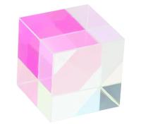 VILLFUL Cube Verre Transparent à Facettes Pour Captation Solaire Décoration Lumineuse Pour Jardin Enseignement Physique Cube Optique Coloré Poli