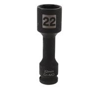 VILLFUL Douille à Choc Hexagonale en Acier 22 Mm Ultra-mince, Douille à Impact 1/2 pour Écrous de Roue, Protection Anti-rayures des Jantes, Outil Professionnel pour Réparation et