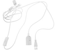 VILLFUL Douille avec Cordon Blanc E27 en Plastique et Cuivre, 2pcs avec Fil Double Couche Suspendre Lumineuse Diy, Pressage Lisse sans Obstruction