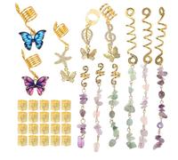 VILLFUL Dreadlock Hair Charms Set Braid Hair And Braiding Accessories For Women Decorative African Style Dreadlock Pendants For Ponytails And