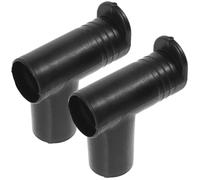 VILLFUL Embouts De Joint d'angle Droit pour SéChoir À Linge 2 PièCes Connecteur Universel en Plastique Noir pour Tringles Simples Et Doubles Extensibles