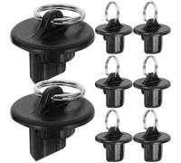 VILLFUL Embouts Élastiques pour Store Enrouleur 8pcs Bouchons en Plastique Noir pour Rideau Coupe-Vent et Étanchéité Intérieur et Extérieur