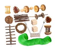 VILLFUL Ensemble de 15 Jouets pour Hamster Jouets Utiles et Amusants pour Animaux de Compagnie