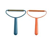 VILLFUL Épilateur De Lit Portable 2 Pièces Bleu Et Orange, Outil De Collage Des Cheveux En Matériau Sûr, Taille Compacte, Pour Vêtements, Manteaux Et Canapé, Utilisation Domestique