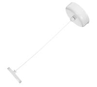 VILLFUL Étendoir à Linge Rétractable 3 M Corde Nylon Blanc Base Inoxydable Corde à Linge Intérieur et Extérieur Ligne de Lavage de Voyage Séchage Balcon et Camping