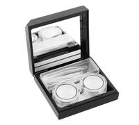 VILLFUL Étui Compact pour Lentilles de Contact avec Double Compartiment Étanche Protection de Humidité Portable pour Voyage et Usage