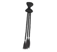 VILLFUL Extension Queue de Cheval Tressée Synthétique avec Nœud Noeud Tresse Double pour Femmes Perruque Longue Naturelle Noire Facile à Porter et Agréable pour Peau