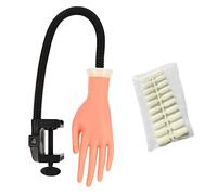 VILLFUL Faux Ongles avec Main Artificielle Flexible pour Pratique du Nail Art Réutilisables et Faciles à Transporter