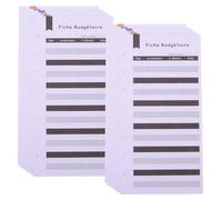 VILLFUL Feuilles de Budget A6 Perforées 6 Trous 24 Feuilles Colorées pour Planificateur de Dépenses Suivi des Enveloppes de Caisse Fournitures de Bureau et Gestion Budgétaire Pratique