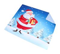 VILLFUL Fond de Noël en Polyester Léger 130X150 CM Toile de Fond Photo pour Fête et Décoration Intérieure Arrière-Plan Sapin et Village de Noël pour Photobooth et Portrait Festif