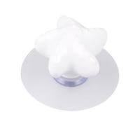 VILLFUL Forme Étoile de Mer Bouton Ventouse en Céramique pour Tiroirs | Blanc, Base Solide Peu Cassante, Peut Servir de Crochet, pour Meuble à Chaussures et Boutique