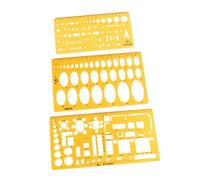 VILLFUL Gabarit De Dessin Élliptique 3pcs Règle Technique Flexible Pour Modèles Géométriques Outil De Conception Artistique Pour École Et Bureau