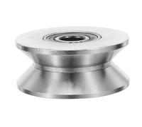 VILLFUL Galet pour Porte Coulissante en Acier Inoxydable 304 Poulie à Roulement à Gorge en U Roue Résistante à la Corrosion Ensemble de Remplacement pour Porte de Grange et Portail