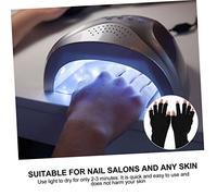 VILLFUL Gants Manucure Uv Protection Solaire Résistants Polyester Gants Courts Anti-uv pour Gel Ongles et Activités Extérieures Femme