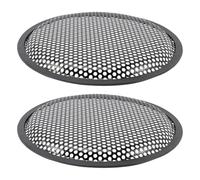 VILLFUL Grilles de Protection 2 Pièces en Fer Noir Empêchent Les Impacts Externes et Objets Étrangers et Plusieurs Styles pour Caisson de Basses 8 Pouces Adaptées aux Plusieurs Styles