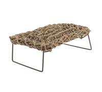VILLFUL Hamac pour Reptile Tissé Fibres Naturelles Matelas Suspendu pour Dragon Barbu et Lézards Tapis Herbe Facile à Nettoyer pour et Bain de Soleil