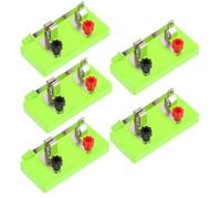 VILLFUL Interrupteur à Lame Simple Spst Cuivre 5 Pièces pour Circuit Électrique, Borne à Vis, Accessoire Expérience Physique Scolaire et Projet Scientifique Éducatif