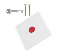 VILLFUL Interrupteur Arrêt Urgence Étanche avec Clé Boîtier Rouge Bouton Poussoir pour Sécurité Incendie et Protection Aide Urgence Multifonctionnel