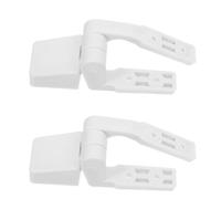 VILLFUL Kit Charnières Plastique pour Lunette Wc avec Vis et Boulons - Accessoires de Remplacement pour Siège de Toilette - Compatible Toilettes Standard - Pièces Détachées Salle de Bain
