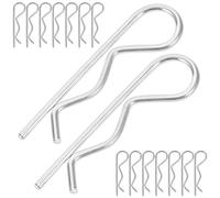 VILLFUL Kit de 30 Goupilles Fendues en Acier au Carbone M2 X 50 MM Forme Ondulée B-Type Clips de Fixation Robustes pour Attelage de Remorque Goupilles D’Attelage Sécurisées et