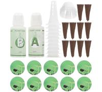 VILLFUL Kit de Paniers de Culture Hydroponique, 1 Set, PP PVC Tourbe | Design Fendu, Couvercles Isolants, pour Tomates et Poivrons, Observation Continue du Développement Racinaire