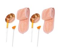 VILLFUL Kit Soin Visage 8 Pièces Ensemble D'outils pour Masques Faciaux Bols Dorés et Pinceaux Applicateurs, Équipement Spa pour Soins du Visage à Domicile, Accessoires de Mélange