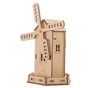 VILLFUL Kit Solaire Éducatif Bois pour Garçon Fille Jeu de Construction Scientifique de Moulin à Vent Expérience DIY sans Batterie Stem pour Développement Manuel et Cérébral