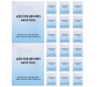 VILLFUL Lingettes Démaquillantes Post-Épilation 20 Pièces Bandes de Cire Visage Élimination des Résidus de Cire Soin Hydratant Apaisant Usage et Visage Bleu