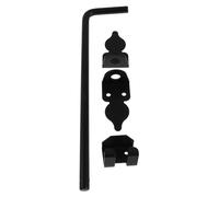 VILLFUL Loquet de Portail Robuste 30 CM Noir Tige de Verrouillage en Acier Lourd pour Portails en Bois et Métal Butée de Sol pour Clôture Extérieure Quincaillerie de Sécurité