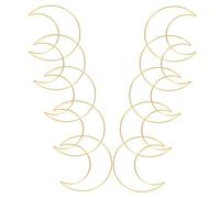 VILLFUL Lot de 10 Anneaux Attrape-Rêves Lune en Fer Doré Électrolytique 150 MM Cercles Métalliques pour DIY Macramé Décorations Murales et Projets Créatifs Chambre et Voyages