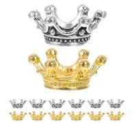 VILLFUL Lot de 100 pendentifs couronnes vintage à trous, perles intercalaires en alliage de zinc pour la fabrication de bracelets et colliers, accessoires de bijouterie DIY.