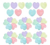 VILLFUL Lot de 100 Sachets en PVC Auto-scellants Forme Cœur, Petits Paquet Transparents pour Bijoux et Présents, 5 Couleurs Assorties, Pochette de Rangement Pratique pour