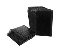 VILLFUL Lot de 100 Sacs D'Expédition Rembourrés Résistants Aux Chocs Et Étanches À Bulles en Polyéthylène Refermables Noirs